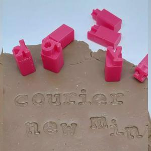 ABC Minúscula Courier (5 a 7 mm)